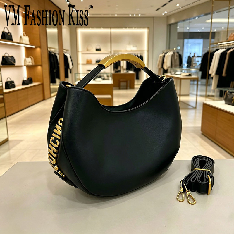 Luxury Bags Office - Sac seau demi-cercle pour femme avec