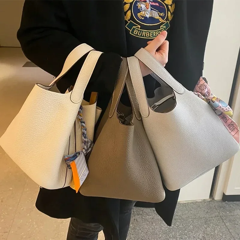 Luxury Bags Office - Sac seau en cuir de vache
