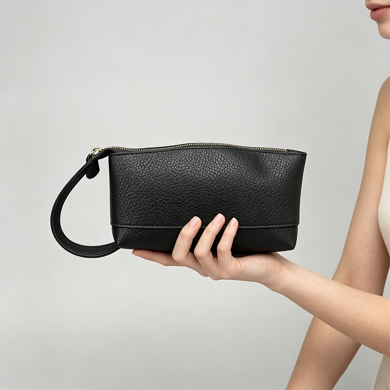 Wristlet Wallet Zipper - Sac à main en cuir PU