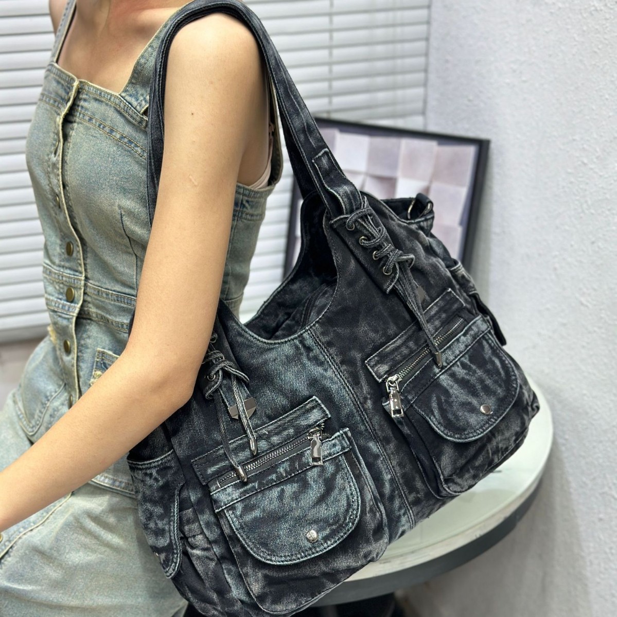 Sac en jean femme Y2K Vintage  - Wristlet Wallet Zipper avis et prix