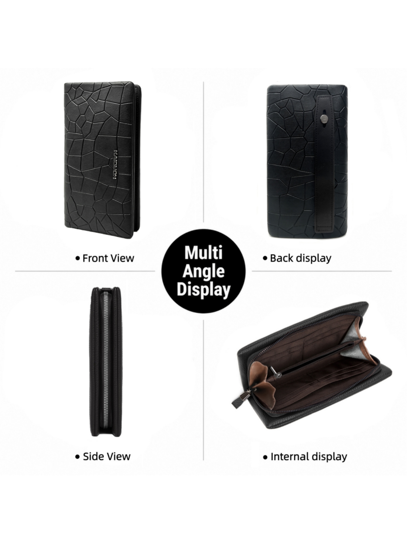 Portefeuille à fermeture éclai - Wristlet Wallet Zipper avis et prix