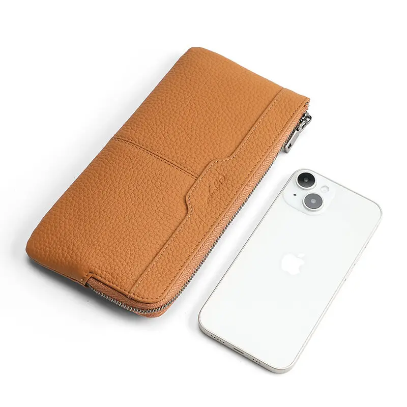 Portefeuille long en cuir véri - Wristlet Wallet Zipper avis et prix
