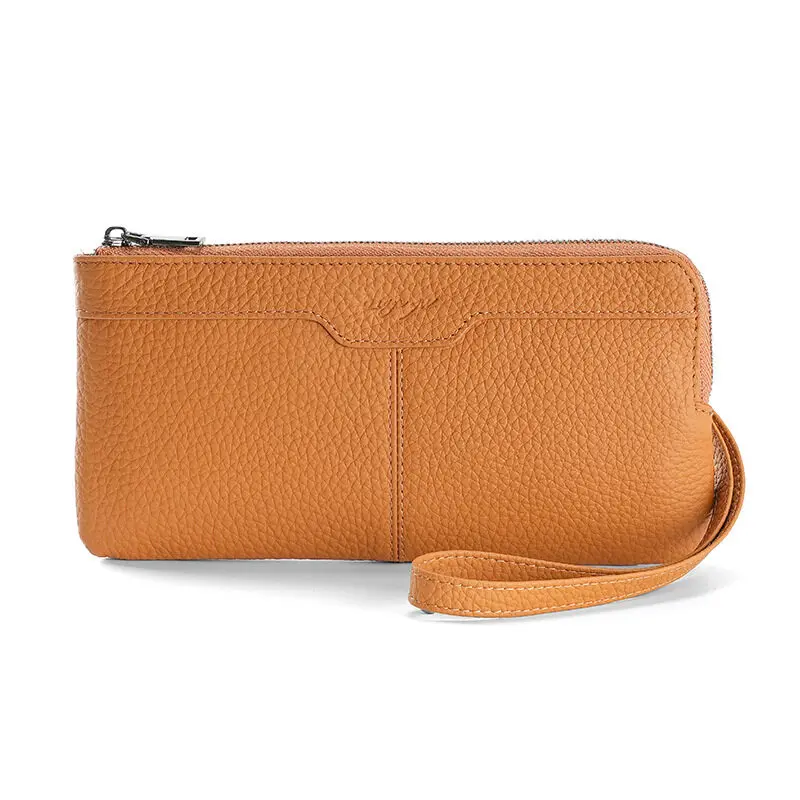 Portefeuille long en cuir véri - Wristlet Wallet Zipper avis et prix