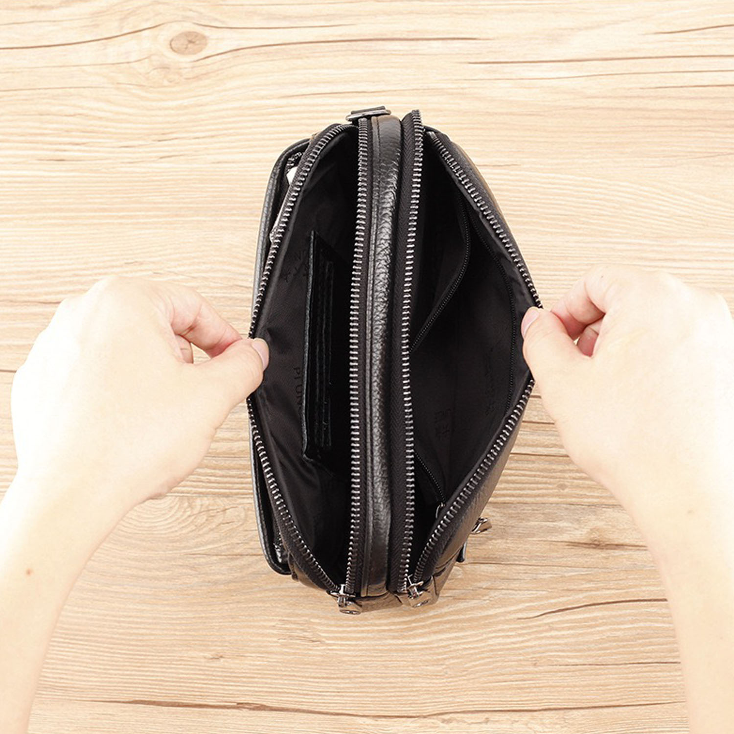 Pochette d'affaires en cuir vé - Wristlet Wallet Zipper avis et prix