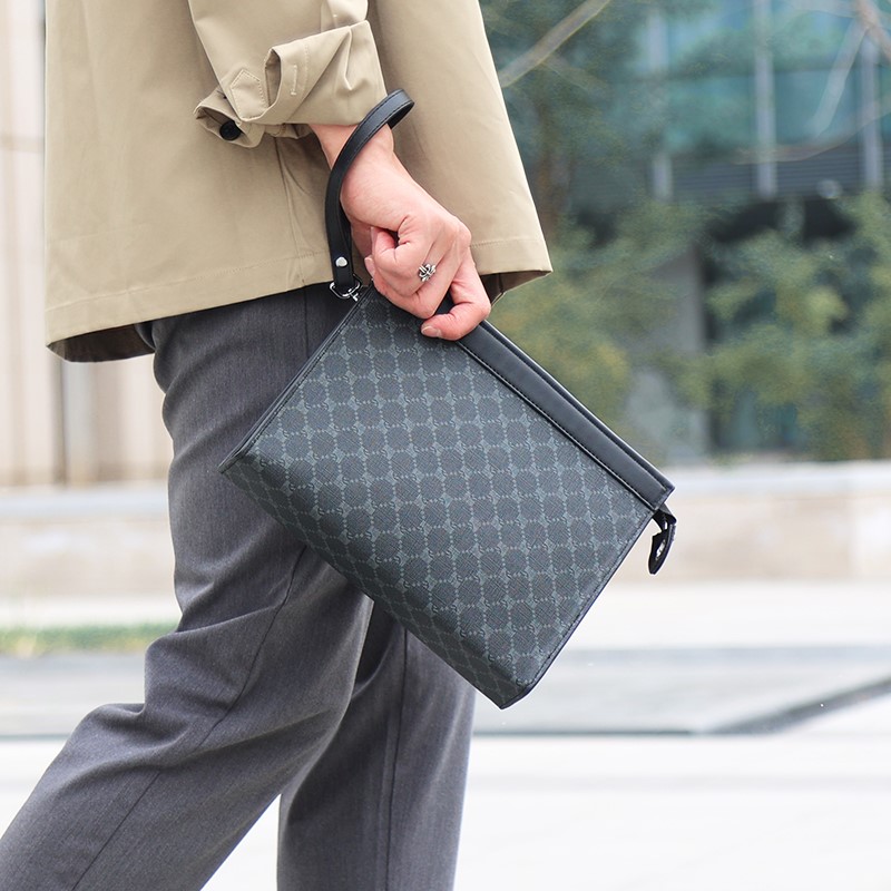 Nouveaux hommes pochettes sacs - Wristlet Wallet Zipper avis et prix