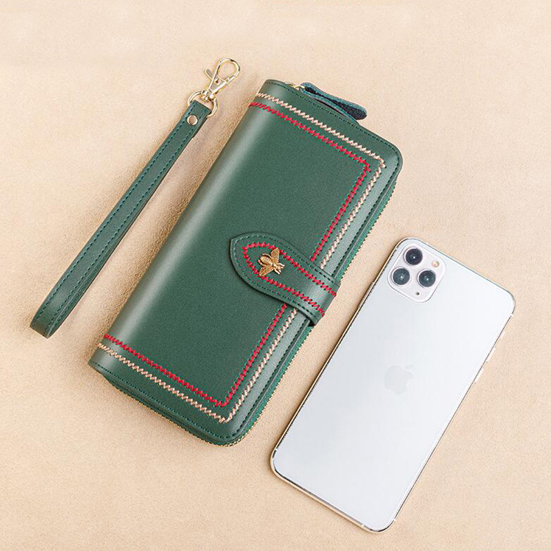 Portefeuilles en cuir véritabl - Wristlet Wallet Zipper avis et prix